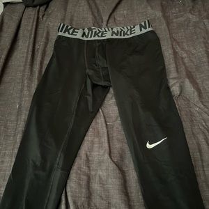 nike compression pants with under armor shorts used condition